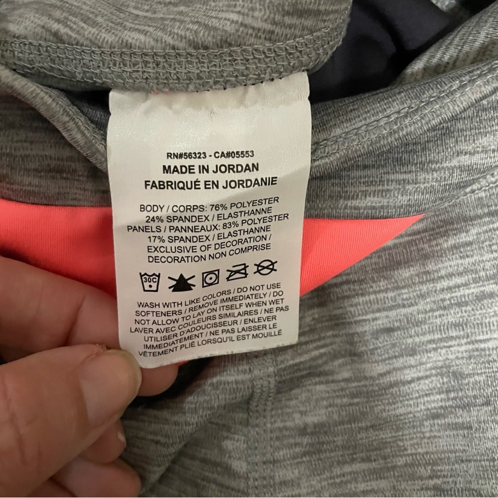Nike Dri-Fit Colorblock Leggings - Gray, Black, Purple and Pink - Picture 7 of 9